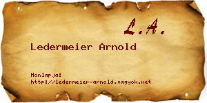 Ledermeier Arnold névjegykártya